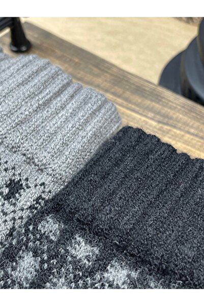 magıcgrange Men's Wool Knitted Socks Set of 2 – Modern Casual Collection