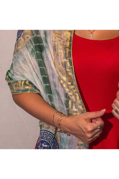 Ancient wisdom Nomad Sari Scarf – Marbella Print Khaki