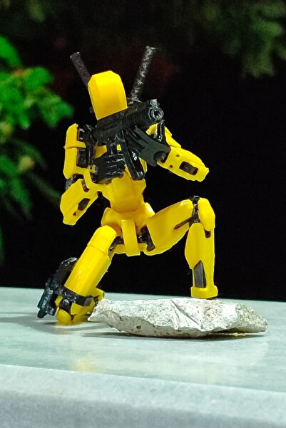 Grand TALİSMAN Oynar Eklemli Hareketli Robot Oyuncak Aksiyon Figürü 3D Baskı dummy 13 cm (Montajlı)