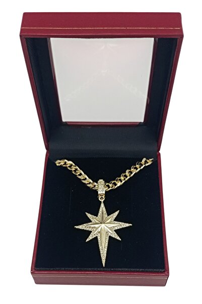 Bijuty قلادة نجمة الشمال للنساء - لون ذهبي - (مع هدية مفاجئة)