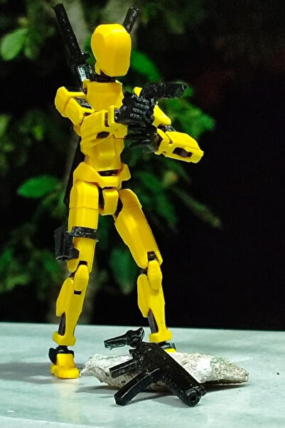 Grand TALİSMAN Oynar Eklemli Hareketli Robot Oyuncak Aksiyon Figürü 3D Baskı dummy 13 cm (Montajlı)