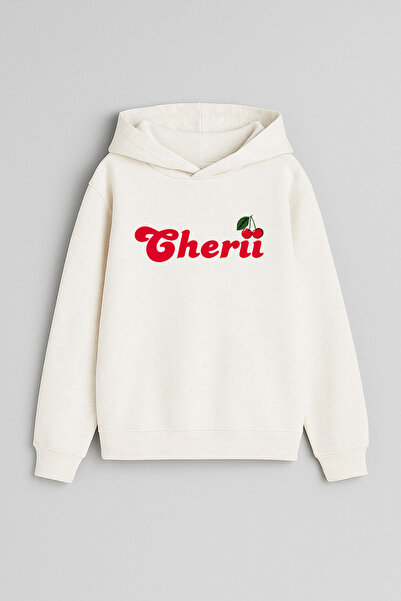 MODA Cherii Червена качулка с принт за момчета и момичета