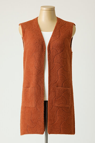 Liliyana Luxury Zigzag Pocket Sleeveless Knitwear Knitted Vest