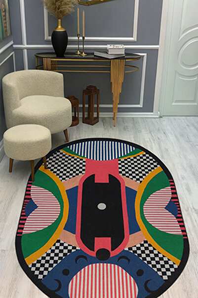 Rugs Modern Halı MOSSO Çok Renkli Soyut Geometrik Desenli Dokuma Taban Modern...