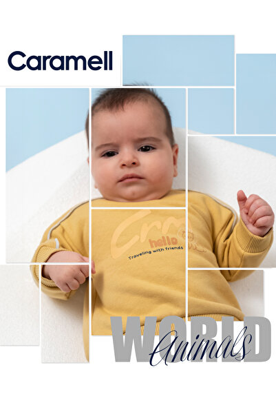 Caramell 3 İplik Şardonlu Erkek Bebek Takımı Kışlık Sıcak Tutan 2’li Set