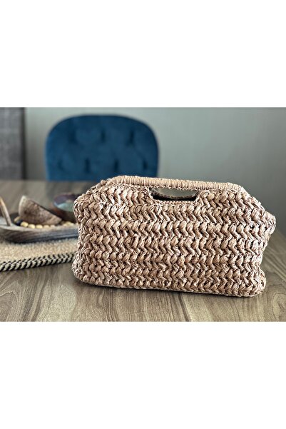 DMK Store Handmade Natural Raffia Scholarship Handbag