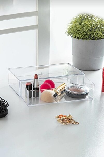 Depa Transparent Drawer Makeup Jewelry Organizer Organizer 10×18×4 cm
