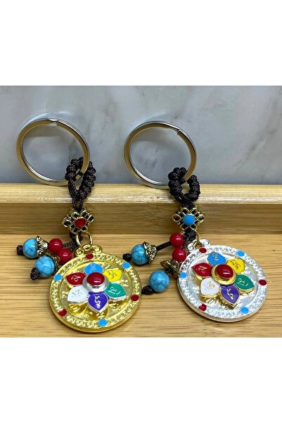 ÇERÇİCİ Metal Lotus Talisman Lucky Keychain Alk4460