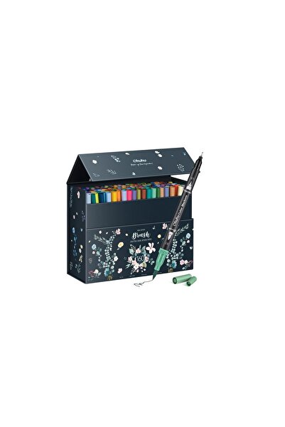 Ohuhu Maui Series Set 160 Markere, Baza Apa, Dual Tips Brush&Fineliner, Multicolor