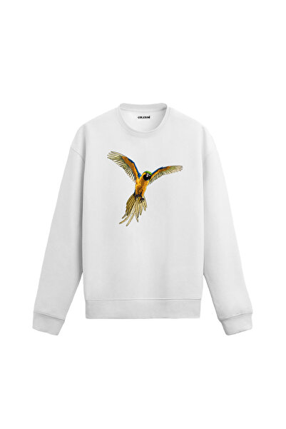 Colermi سويت شيرت مطبوع عليه ببغاء ديناميكي