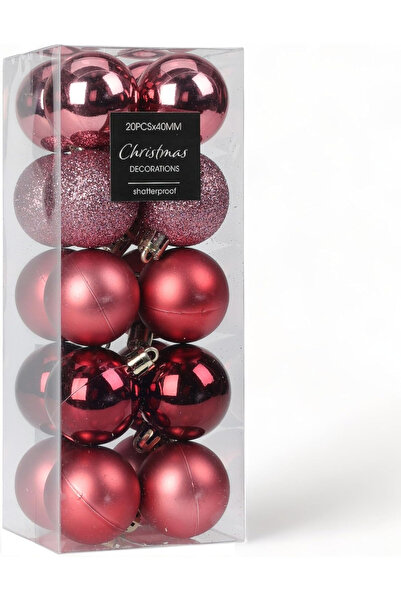 OEM Red Christmas tree decoration balls - set of 20 pieces