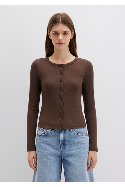 Mavi Buttoned Fitted Long-Sleeve T-Shirt