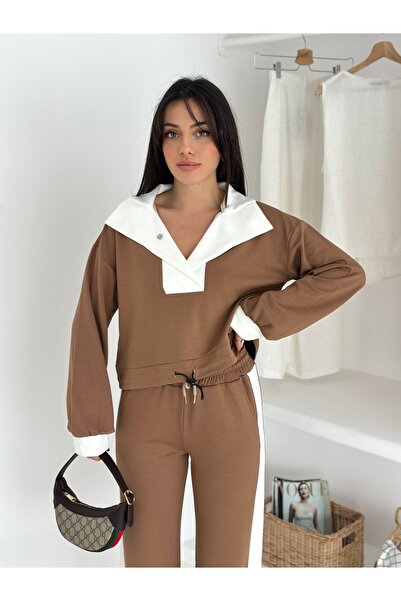 fiolin Shawl Collar Soft Texture Modal Fabric Tracksuit Set