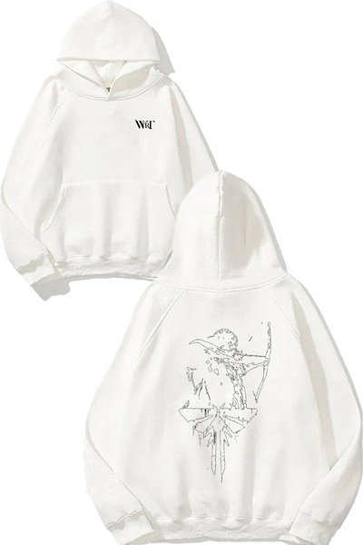 THEWERT The Last of Us 4 Design Back Printed White Hooded Sweatshirt