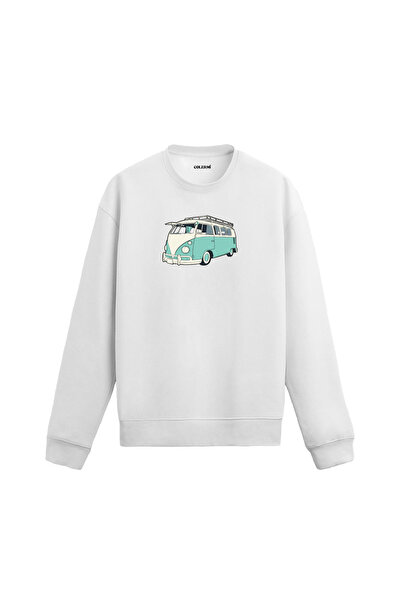 Colermi سويت شيرت مطبوع عليه ميني باص بتصميم ركوب الأمواج