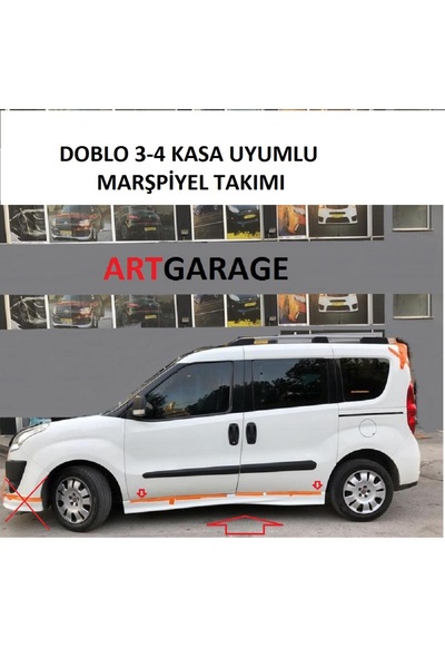 Bodykitartgarage DOBLO 3-4 UYUMLU MARŞPİYEL TAKIMI(BOYASIZ)FİBERGLASS