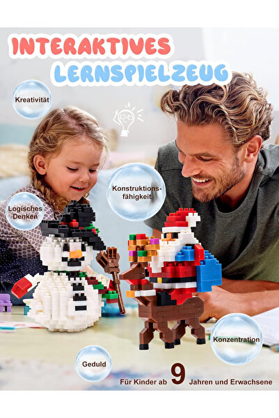 OEM Snowman and Santa Claus construction set 720 pieces