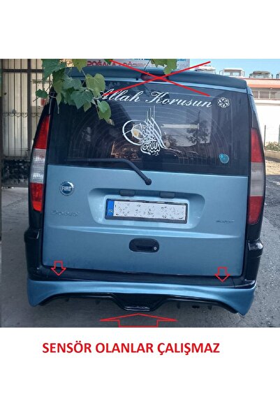 Bodykitartgarage DOBLO 1-2 UYUMLU DİFÜZÖRLÜ ARKA EK(BOYASIZ)FİBERGLASS