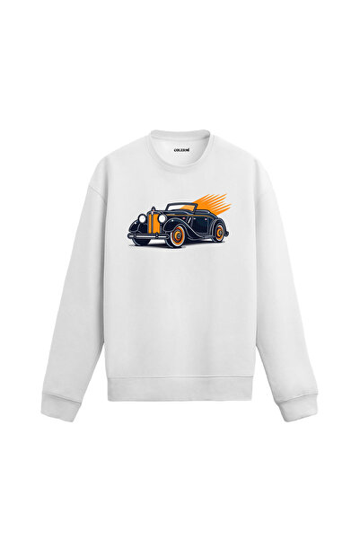 Colermi سويت شيرت مطبوع عليه سيارة رودستر كلاسيكية