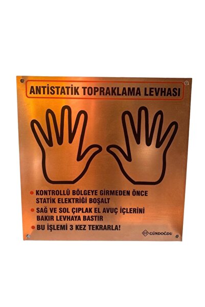 ünalgrup Anti Statik Topraklama Levhası UV Baskı Kolay Montaj İş Yeri Apartma...