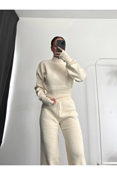 nona butik Monica Knitwear Set - Beige