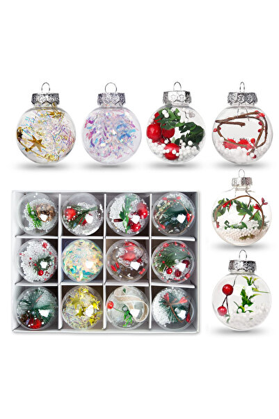 OEM Transparent globes 6 cm set of 12 pcs