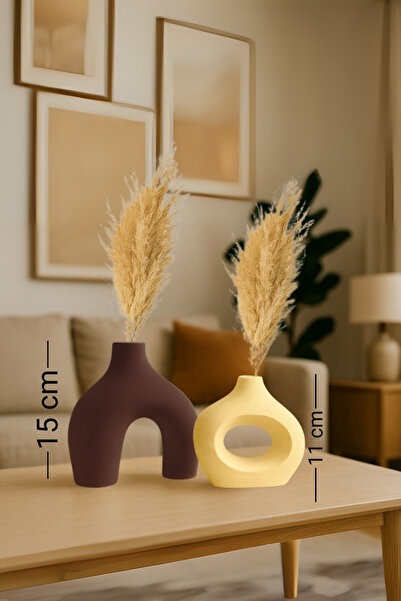 rufhomedesign 2 Li İskandinav Tarzı 15 cm& 11 Cm Bohem Stone Vazo Pinterest P...