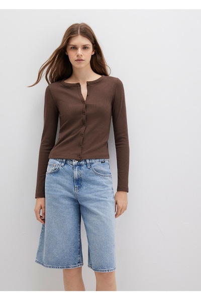 Mavi Buttoned Fitted Long-Sleeve T-Shirt