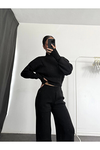 nona butik Monica Knitwear Set - Black