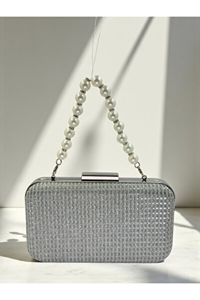 Wedding Fashion Silver Gray Color Glitter Wire Wrapping Women Evening Dress Bag Wedding Engagement Graduation