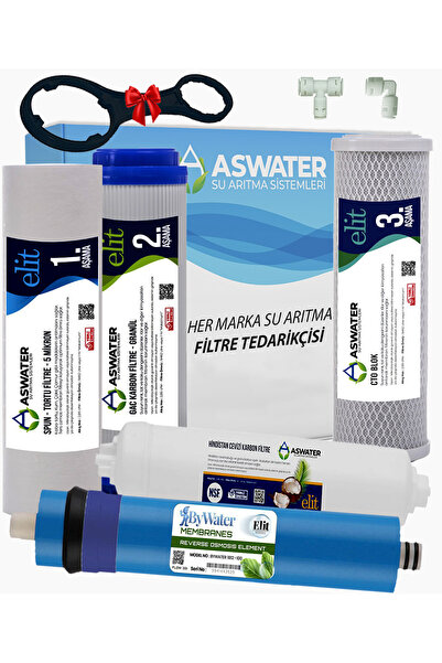 As Water Aura Cebilon Compact ve Tüm Açık Kasa Cihazlar için 5'li Filtre Seti...