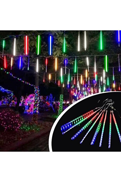 CNGZSHOP 8 Adet Meteor Kayan Tüp Led Ağaç Bahçe Sokak Yağmur Işıkları Solar G...