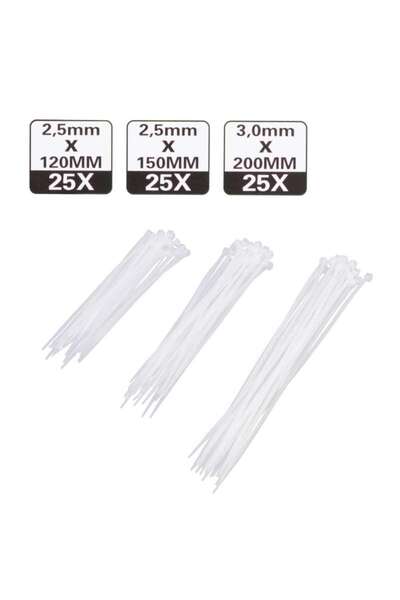 Höfftech Set of 75 Plastic Collars, white color, Hofftech, UV resistant