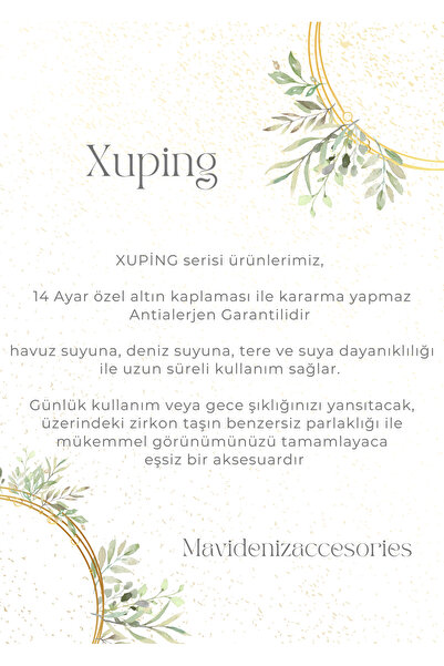 m mavi deniz accesories Şık ve Işıltılı 14 Ayar Altın Renk Dikdörtgen Küpe – Xuping Küpe