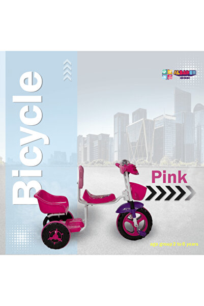 ALBADER Tricycle for Kids With Double Seat, Tricycle for Children, 3 Wheels Bike, Bicycle For Kids