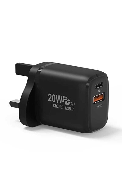 OEM 20W Fast Charger for iPhone and Android, Laptop, Macbook with 1 USB-C and 1 USB-A Ports