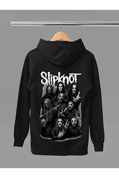 MAGORS Slipknot Printed Cotton Long Sleeve Ribbed 3-Ply Hooded Rock Sweatshirt