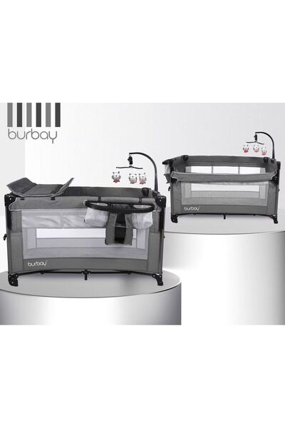 burbay Burbay multi-functional baby bed, two sleeping levels, baby storage, changing table