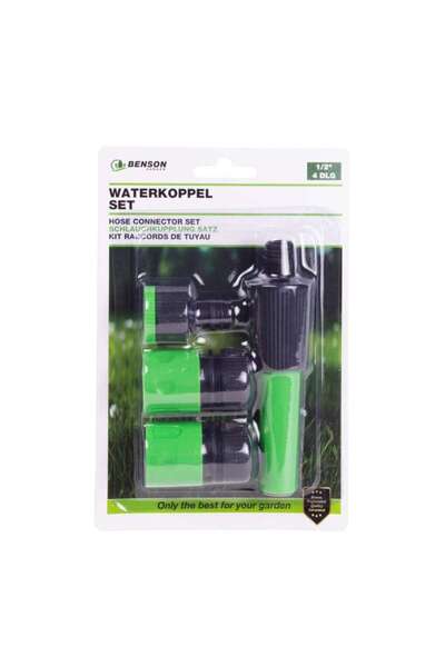 Benson Sistem de conectare pentru furtun de gradina 1/2" , 4 piese