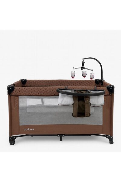 burbay Burbay multi-functional baby bed, two sleeping levels, baby storage, changing table