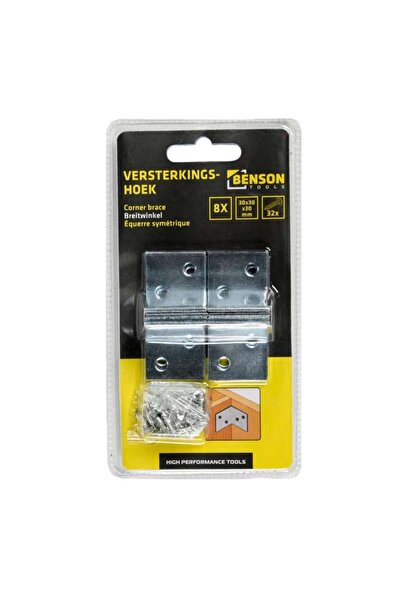 Benson Set of 8 chair corners 30 x 30 x 30 mm and 32 screws
