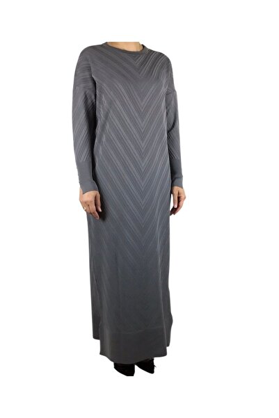ECE GİYİM Women's Low Sleeve Patterned Knit Dress