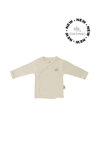 softnbej Organic Cotton Newborn Double-Breasted Outerwear Bodysuit