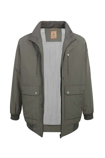 tambattal Plus Size Cotton Seasonal Coat with Ribbing (Extra Wide Fit)
