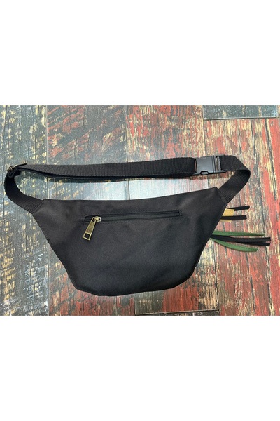 Street Bag Solid Color Waterproof Canvas Waist Bag Daily Travel Use