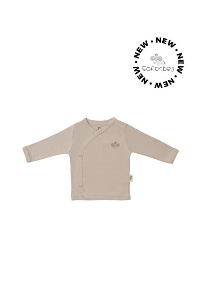 softnbej Organic Cotton Newborn Double-Breasted Outerwear Bodysuit