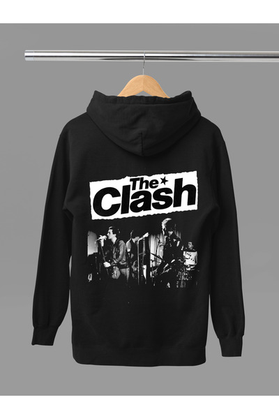 MAGORS The Clash Printed Cotton Long Sleeve Ribbed 3-Ply Hooded Rock Sweatshirt