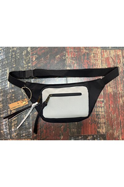 Street Bag Solid Color Waterproof Canvas Waist Bag Daily Travel Use