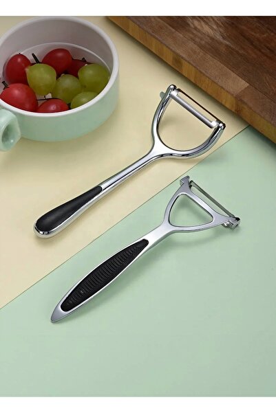 CEZVE HOME مقشرة فواكه وخضروات مريحة مع شفرة من الفولاذ المقاوم للصدأ