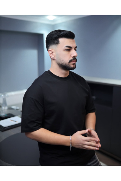 ATKGİYİM تي شيرت أساسي كبير الحجم – قميص رياضي يومي للرجال أنيق ومريح من القط...